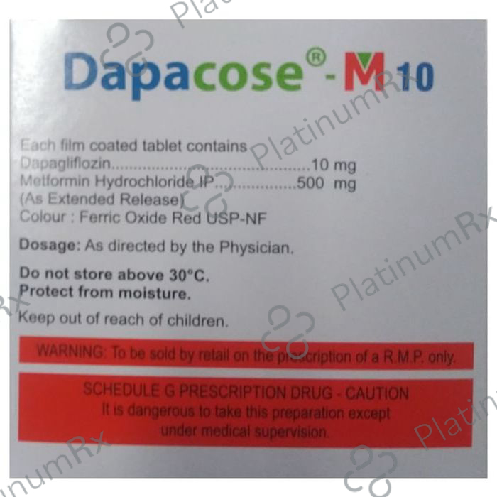 Dapacose M 10/500mg Tablet ER 10s