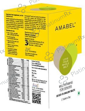 Amabel Multivitamins & Minerals For Seniors Tablet 60 Tablet