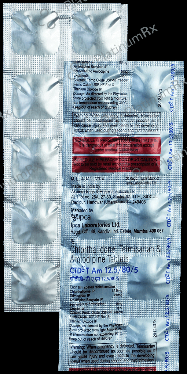 CTD T AM 12.5/80/5 Tablet 10s