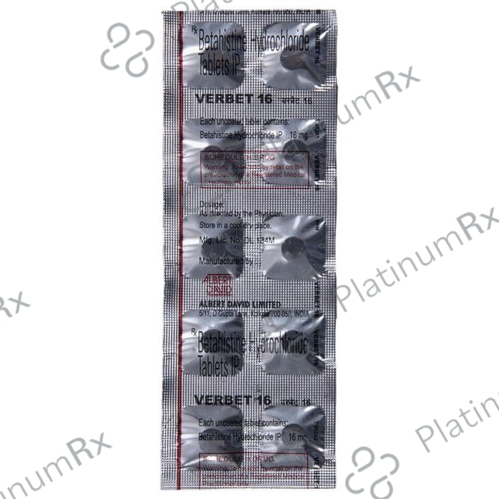Verbet 16mg Tablet 10s