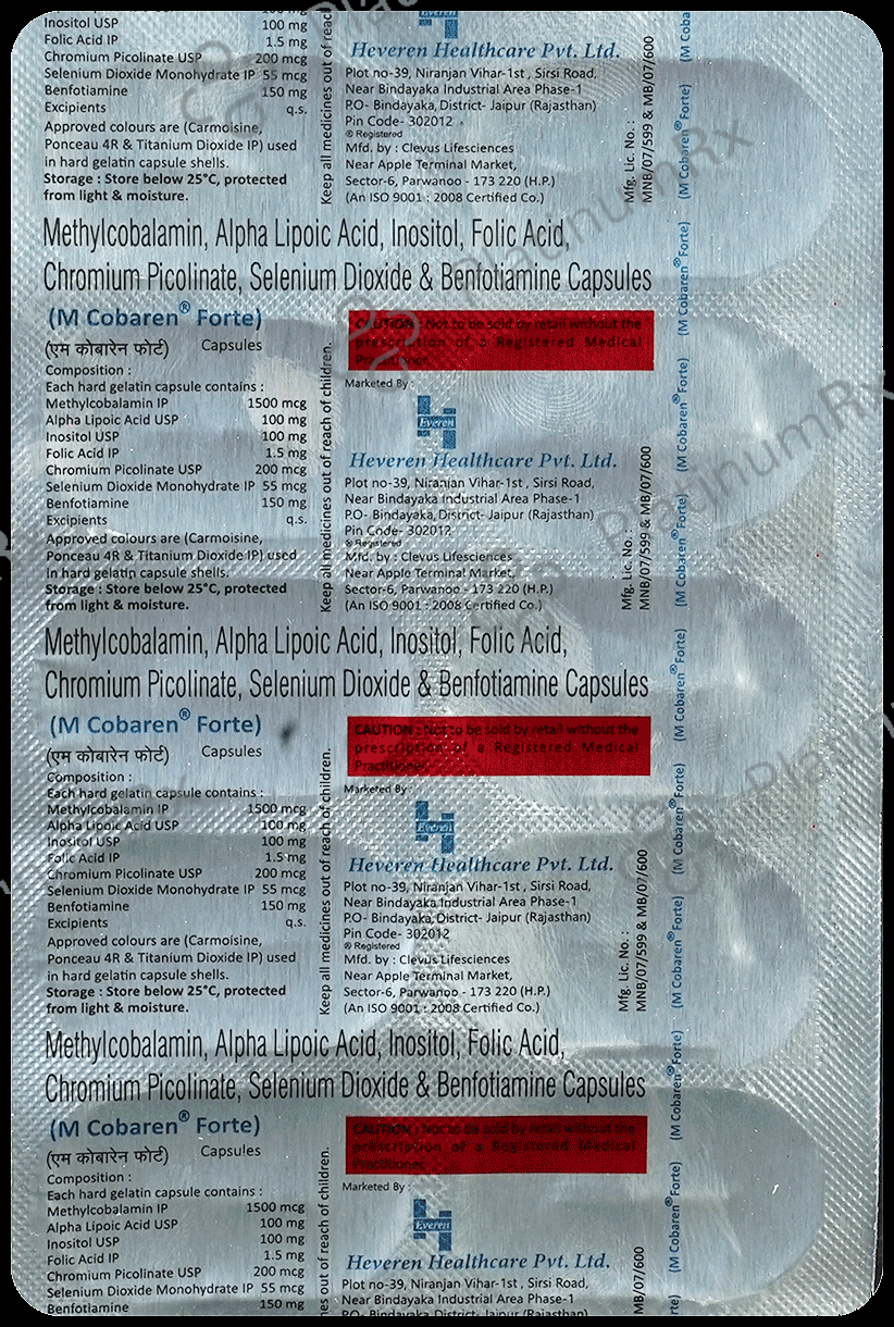 M Cobaren Forte Capsule 10s