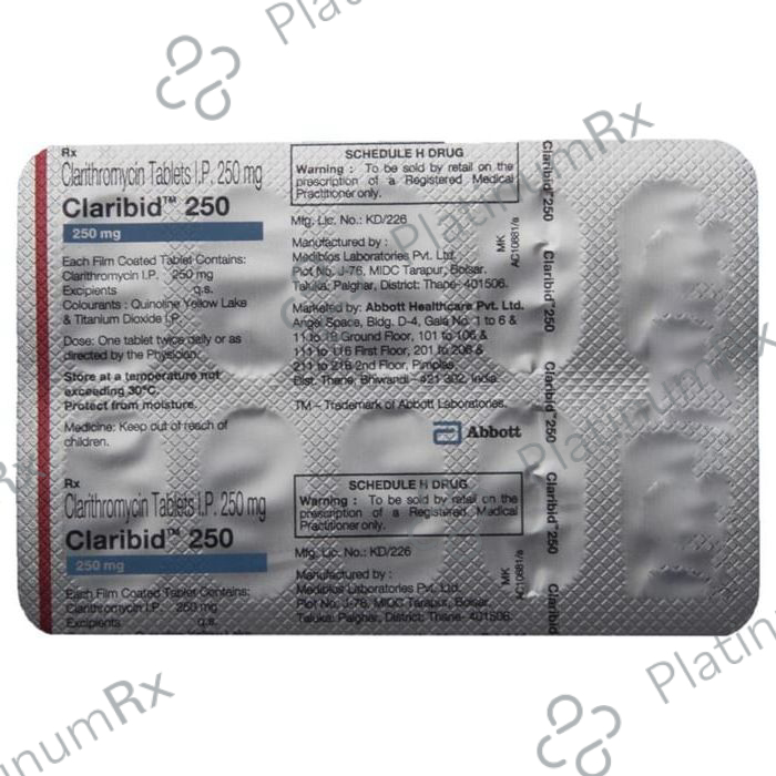Claribid 250mg Tablet 10s