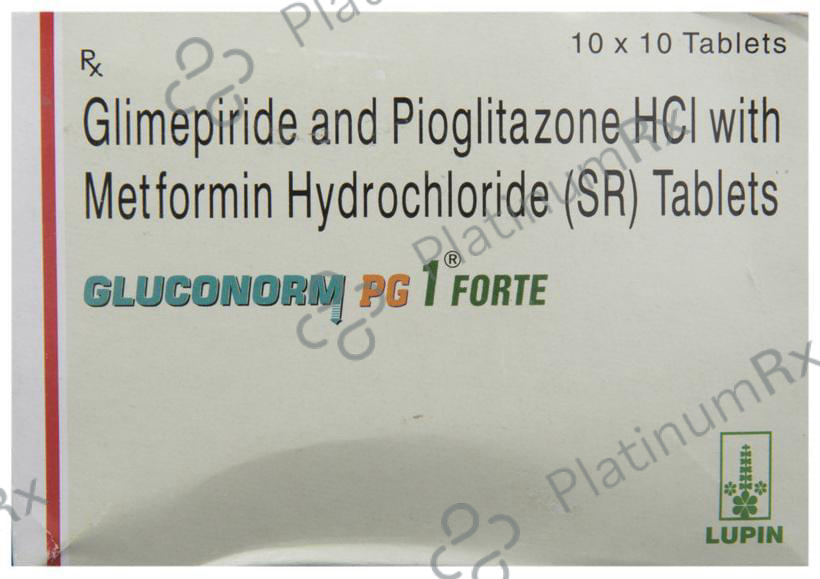 Gluconorm PG 1 Forte 1/15/1000mg Tablet SR 10s