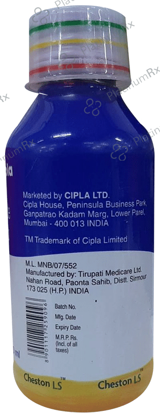 Cheston LS 30/50/1mg Syrup 100ml