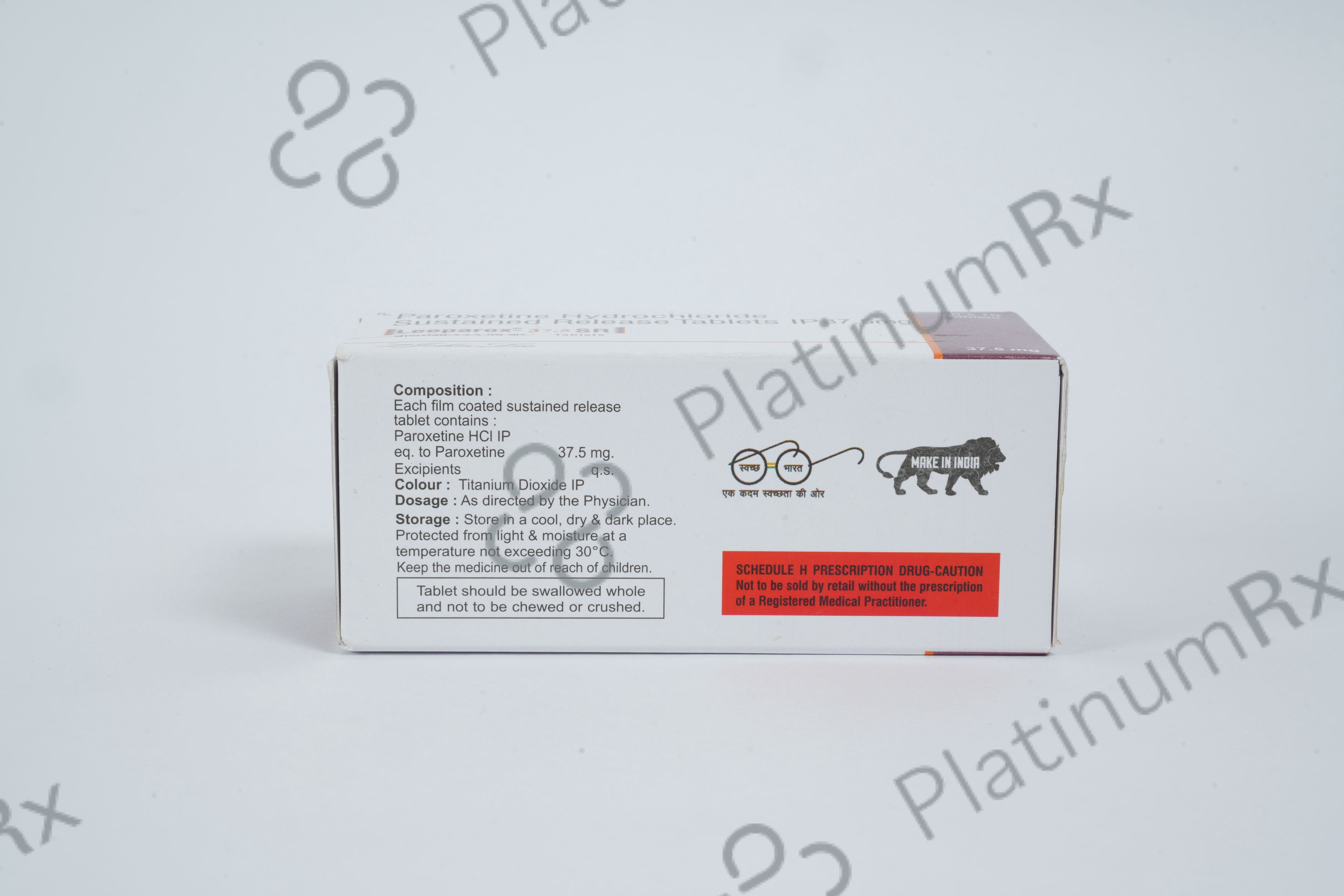 Leeparox 37.5mg Tablet SR 10s