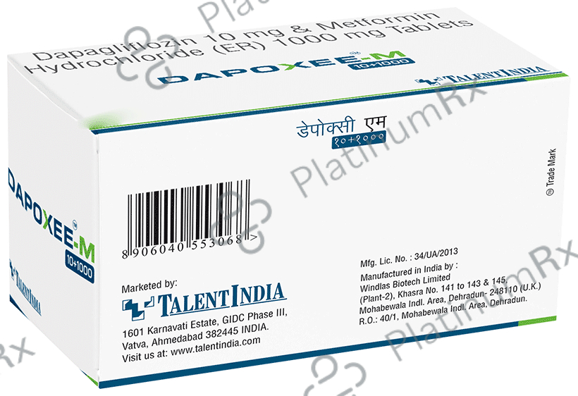 Dapoxee M 10/1000mg Tablet ER 10s