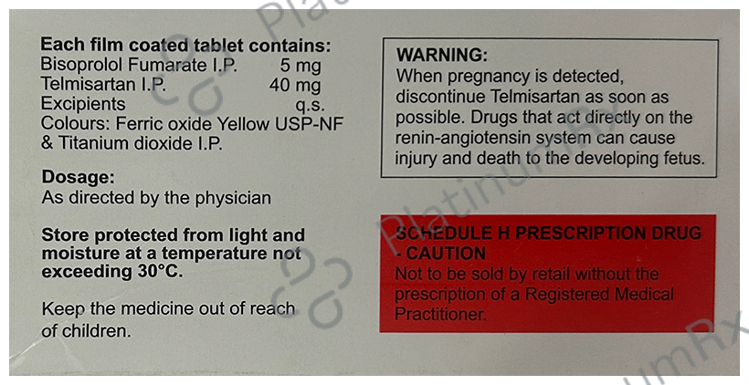 Bisoziff T 5mg/40mg Tablet