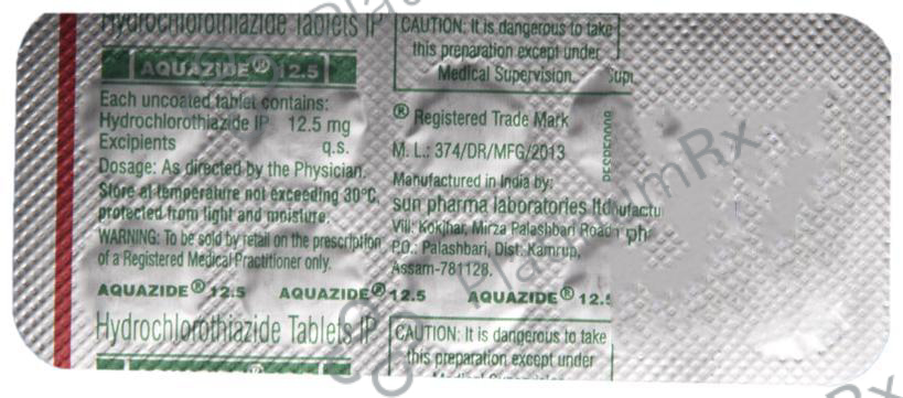 Aquazide 12.5mg Tablet 10s
