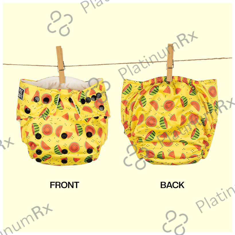Pee Safe Junior Reusable Baby Diaper Pads with Two Booster pads Melons
