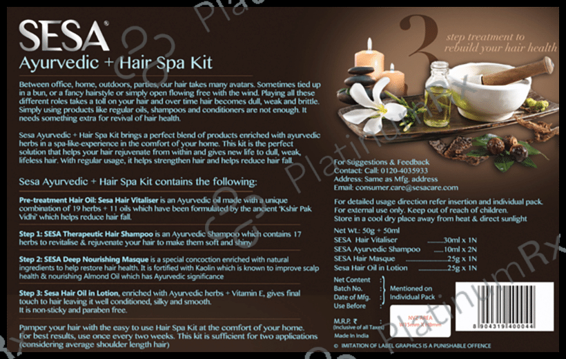 Sesa Ayurvedic Plus Hair Spa Kit