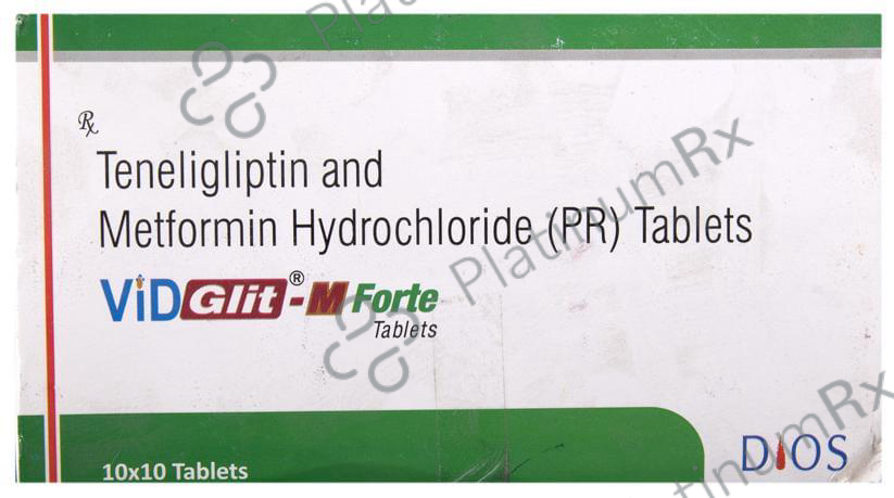 Vidglit M Forte 1000/20mg Tablet PR 10s
