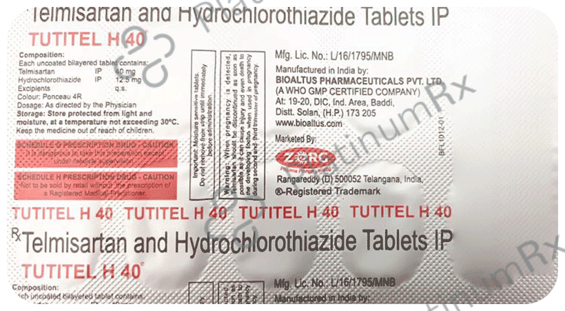 Tutitel H 40 Tablet