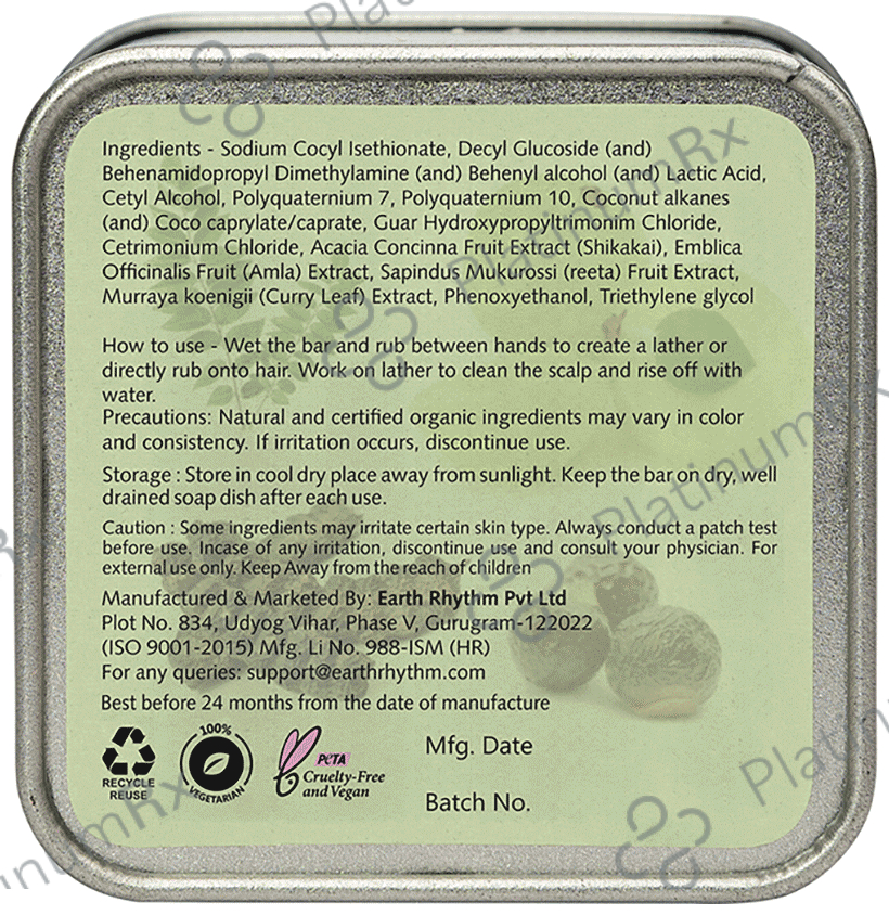 Earth Rhythm Shikakai Shampoo Bar