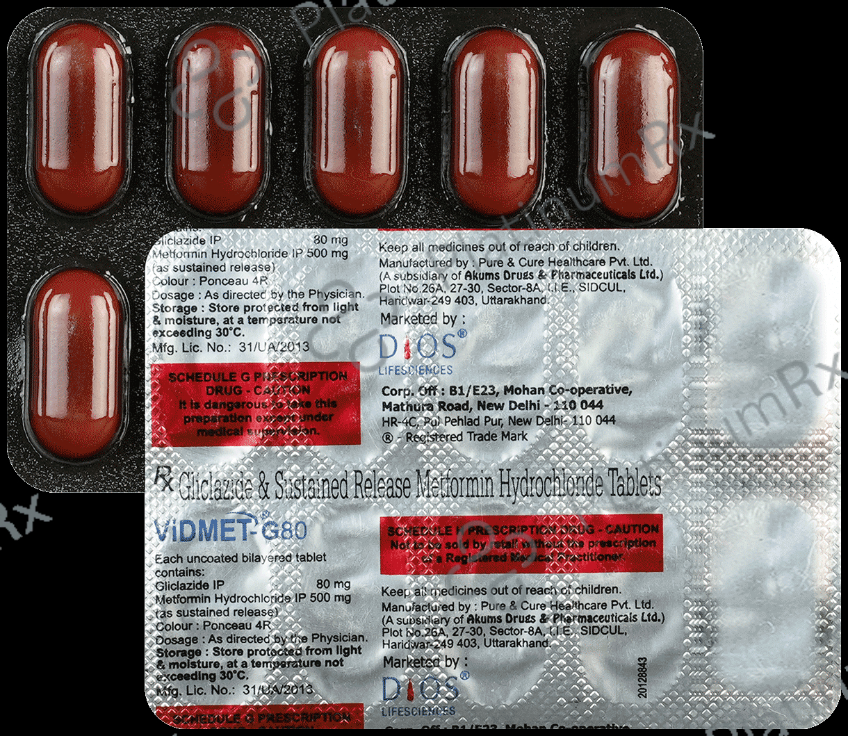 Vidmet G80 80/500mg Tablet SR 10s