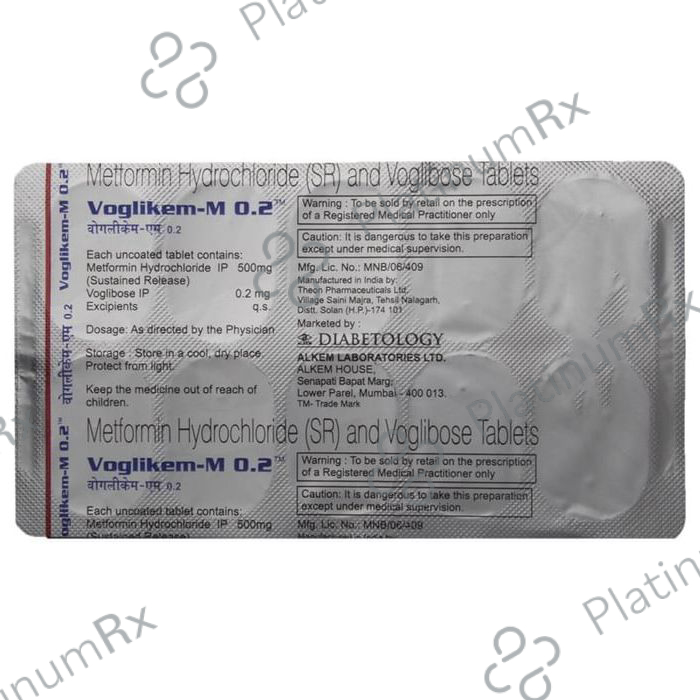 Voglikem M 500/0.2mg Tablet SR 10s
