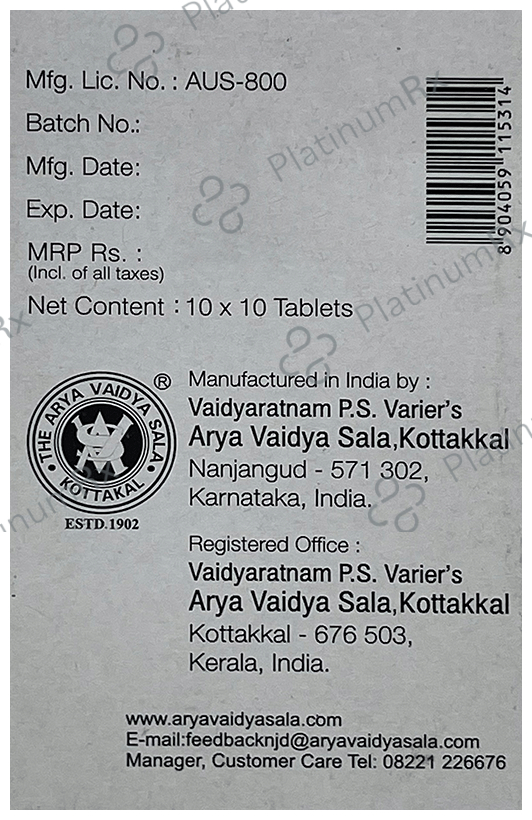 Kottakkal Ayurveda Rhukot Tablet