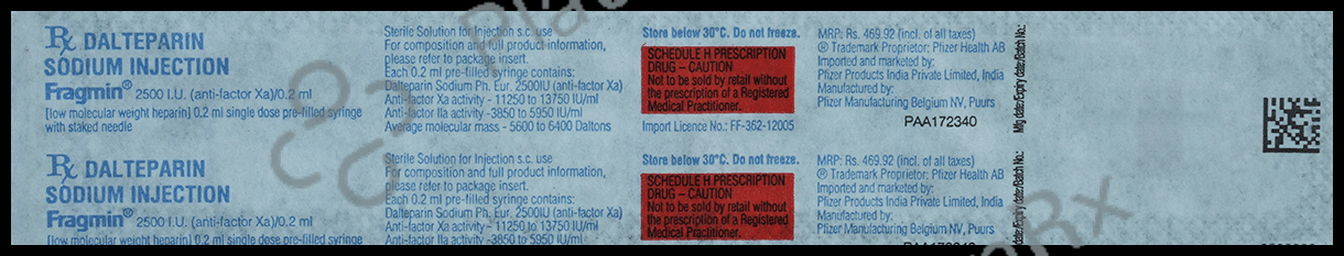 Fragmin 2500IU Injection