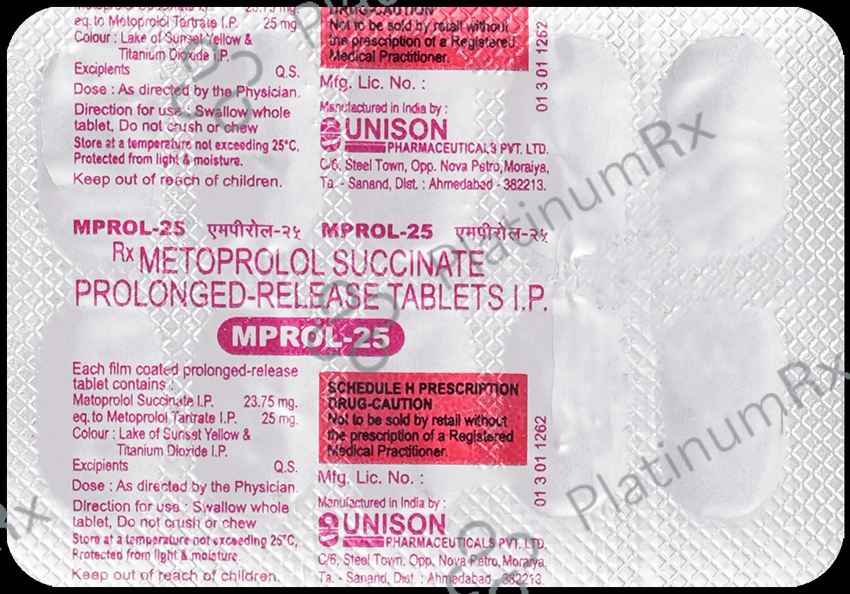 Mprol 25mg Tablet
