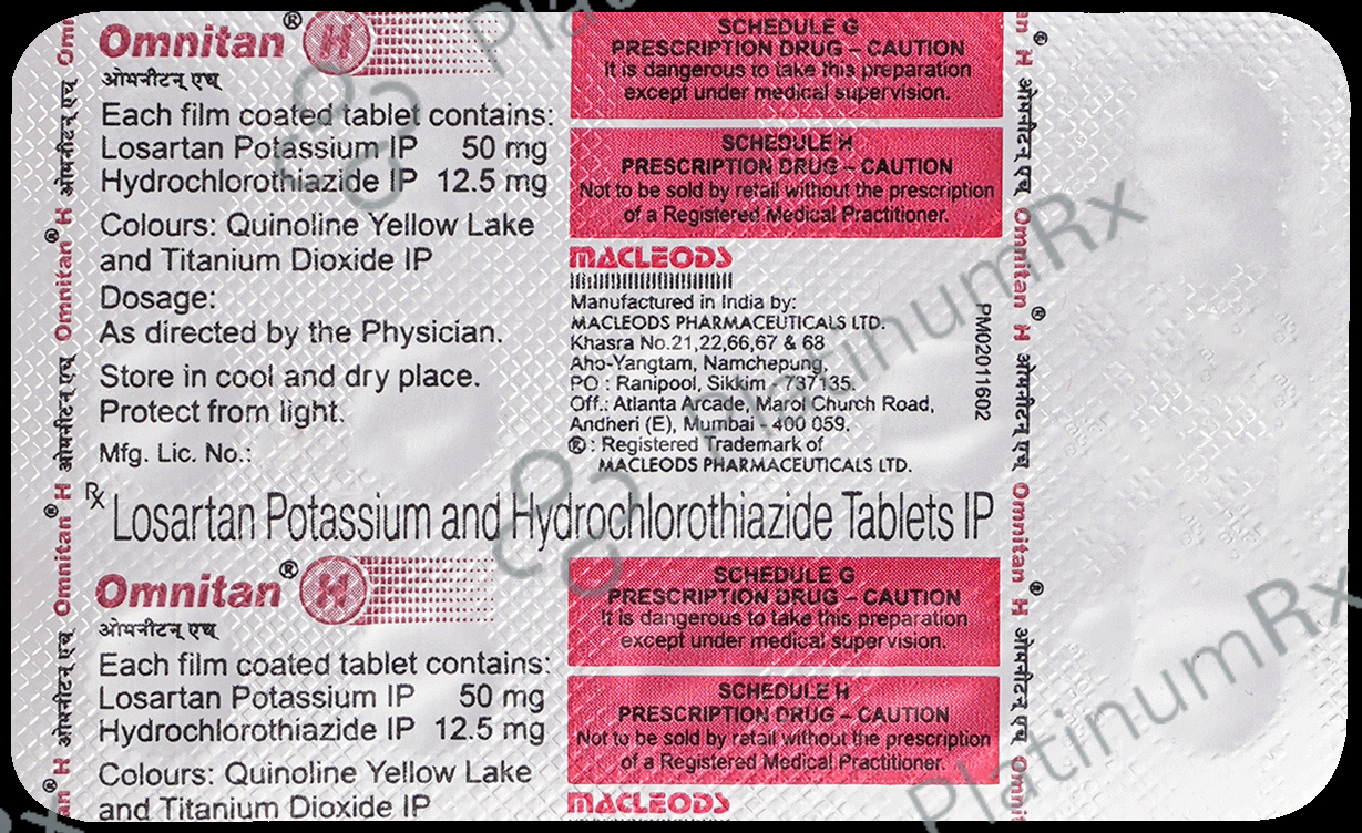 Omnitan H 12.5/50mg Tablet 15s