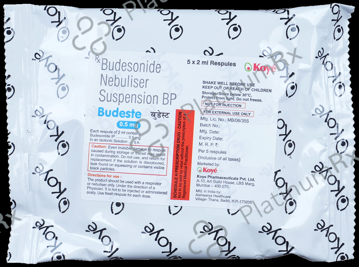 Budeste 0.5mg 2ml Respules 5s
