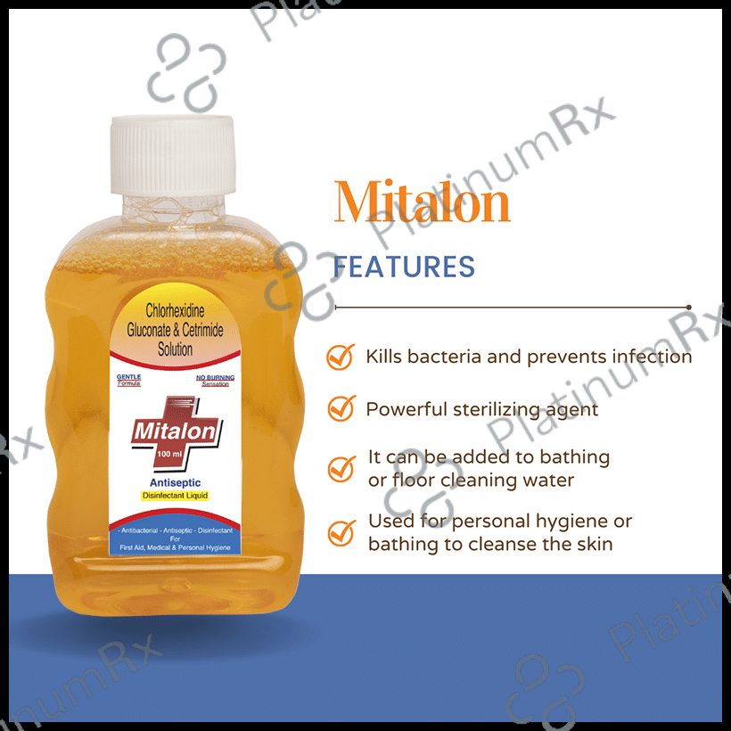 Mitalon Antiseptic Disinfectant Liquid 100 Liquid