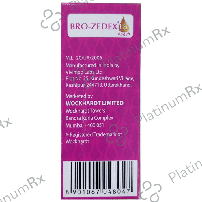 Bro Zedex LS 7.5/12.5/0/25mg Drops 15ml