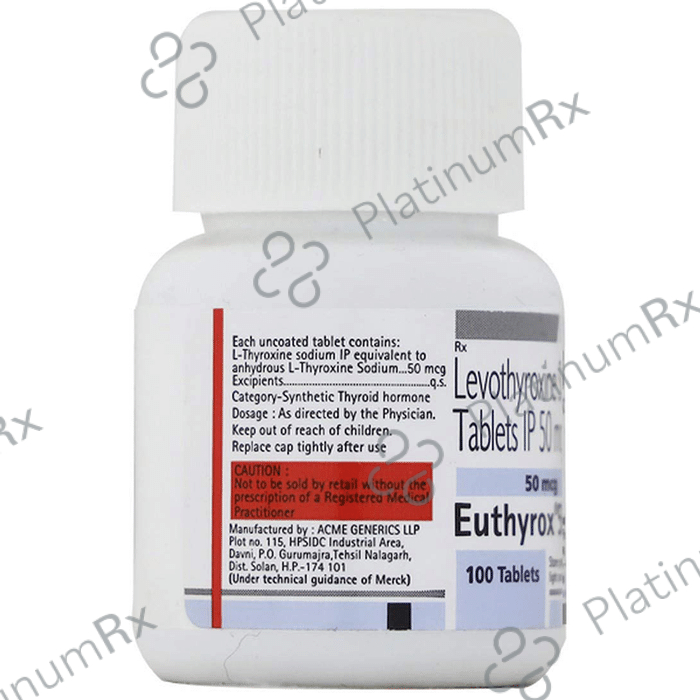 Euthyrox 50mcg Tablet 100s