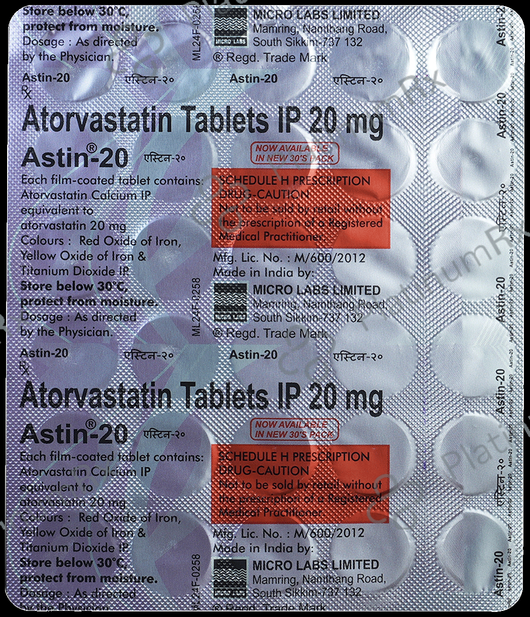 Astin 20mg Tablet 30s