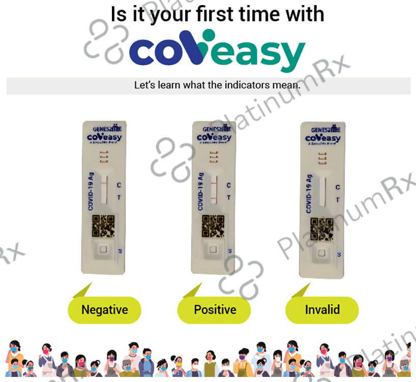 Covieasy Covid 19 Rapid Antigen Self Test Kit Medium Yellow and White 4 kit