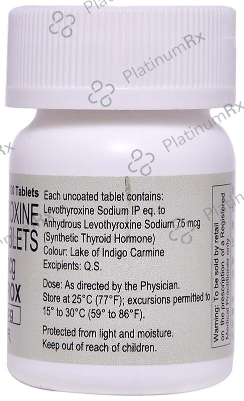Lethyrox 75 Tablet 100 Tablet