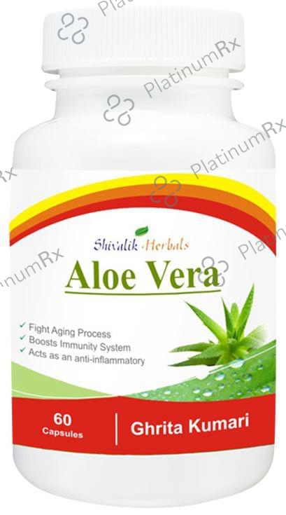 Shivalik Herbals Aloe Vera- Ghrita Kumari 500mg Capsule Pack of 2