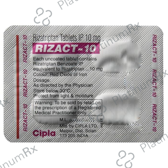 Rizact 10mg Tablet 4s