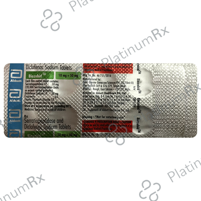 Biozobid 50mg/10mg Tablet