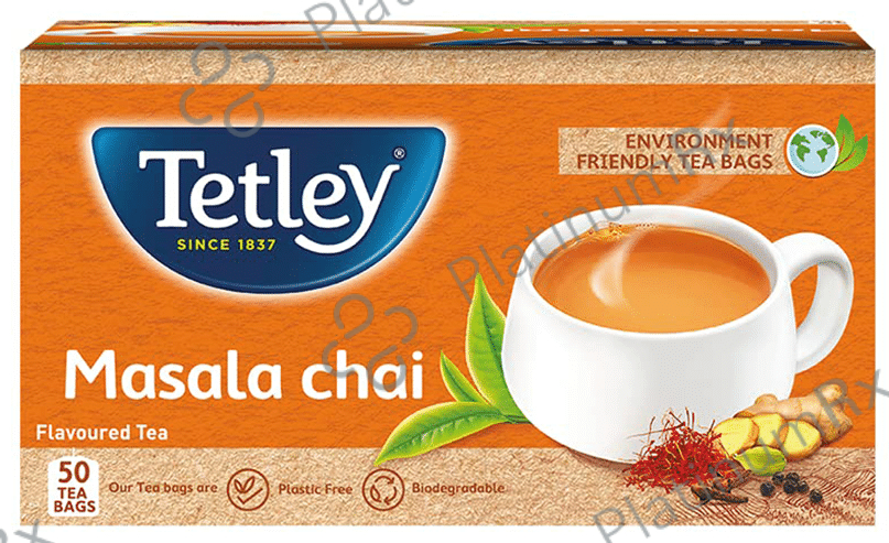 Tetley Flavoured Black Tea Rich Assam Blend (2gm Each) Masala Chai