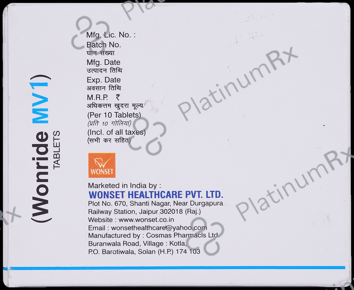 Wonride MV 1 Tablet SR 10 Tablet SR