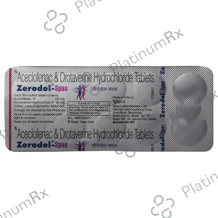 Zerodol Spas 100/80mg Tablet 10s
