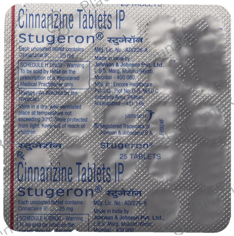 Stugeron 25mg Tablet 25s