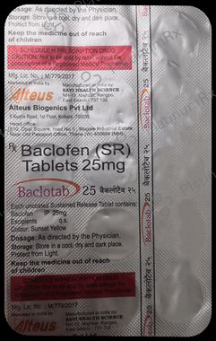 Baclotab 25mg Tablet SR 15 Tablet SR