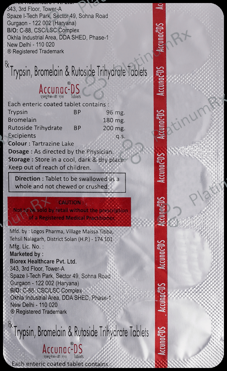 Accunac DS 180mg/96mg/200mg Tablet
