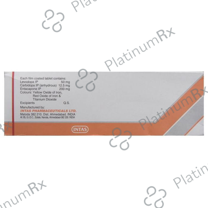 Entacom Plus 50 12.5/200/50mg Tablet 10s