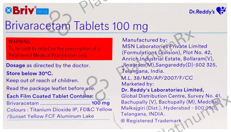 Briv Plus 100mg Tablet 10s