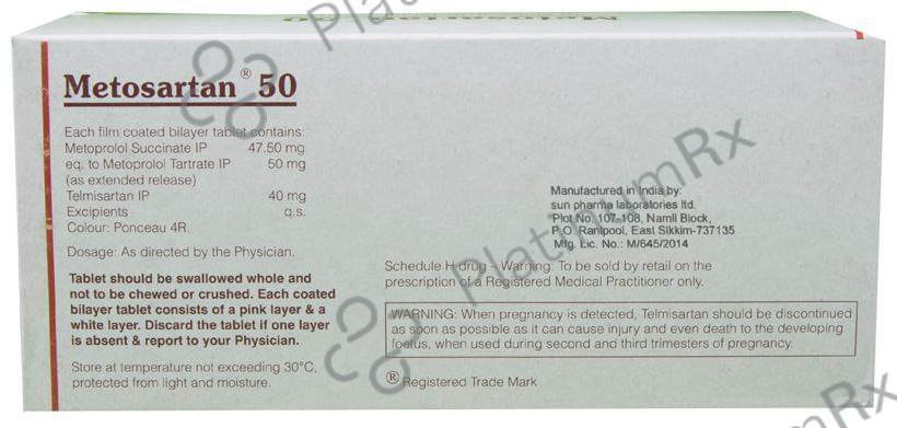 Metosartan 40/50mg Tablet ER 10s