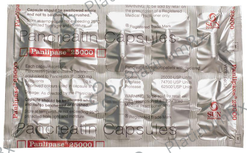 Panlipase 25000 Capsule 10s