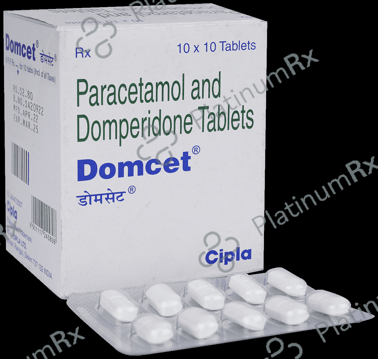 Domcet 10/325mg Tablet 10s