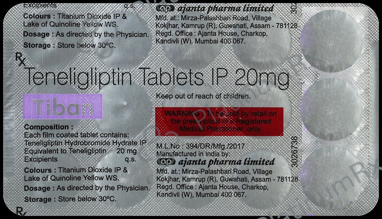 Tiban 20mg Tablet 15s