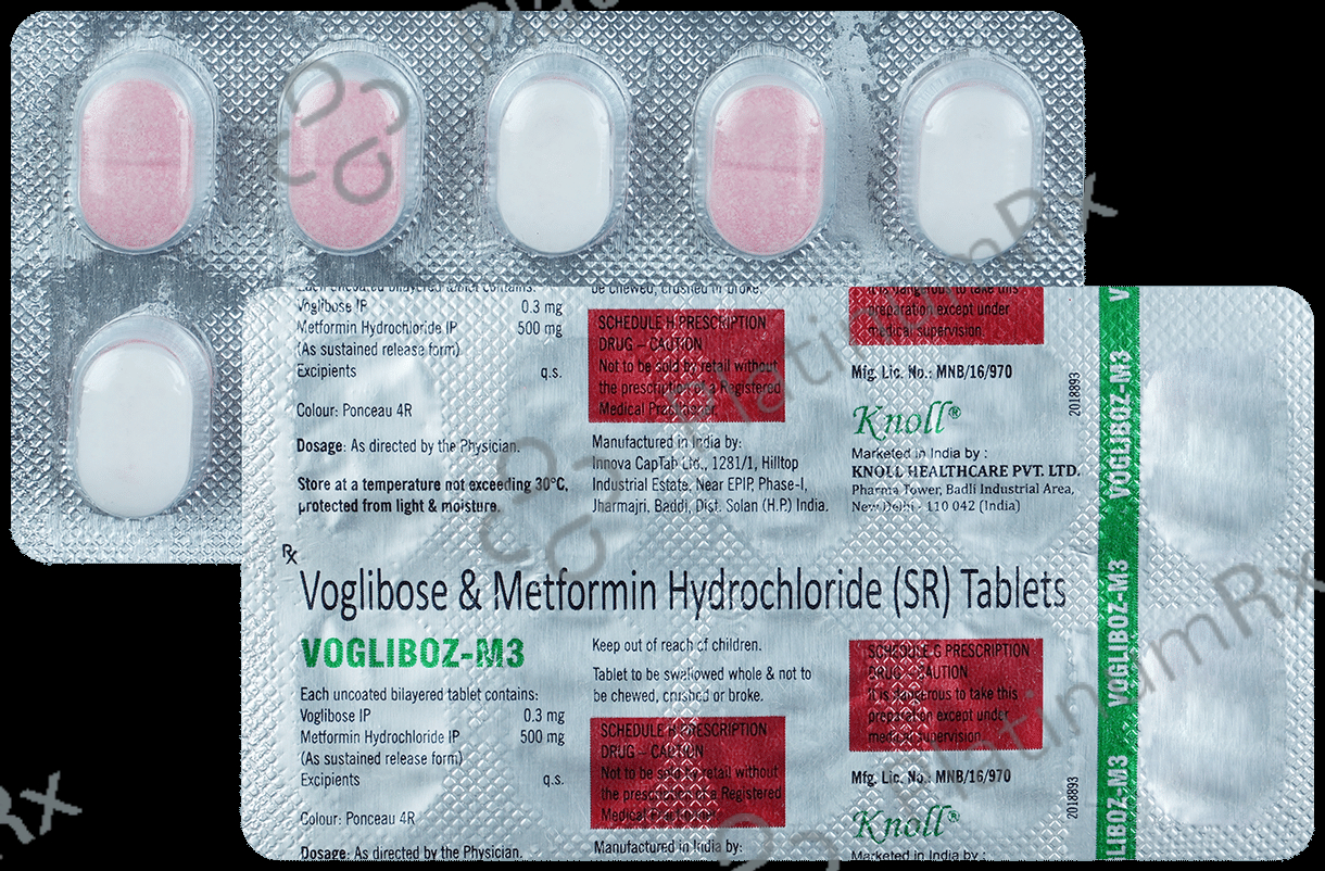 Vogliboz M 500/0.3mg SR Tablet 10s