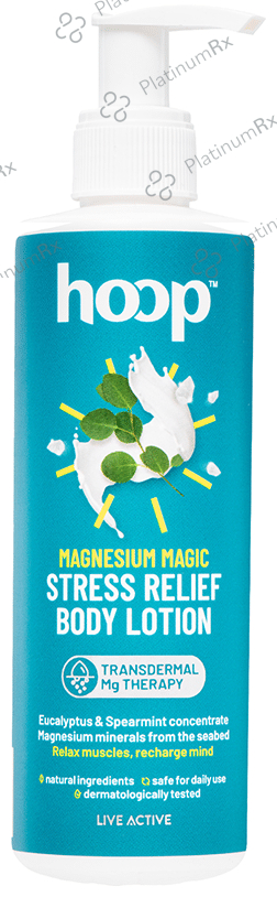 Hoop Magnesium Stress Body Lotion - Relax Muscles Post Workout, Energise Muscles (250ml Each) 1 Bottle