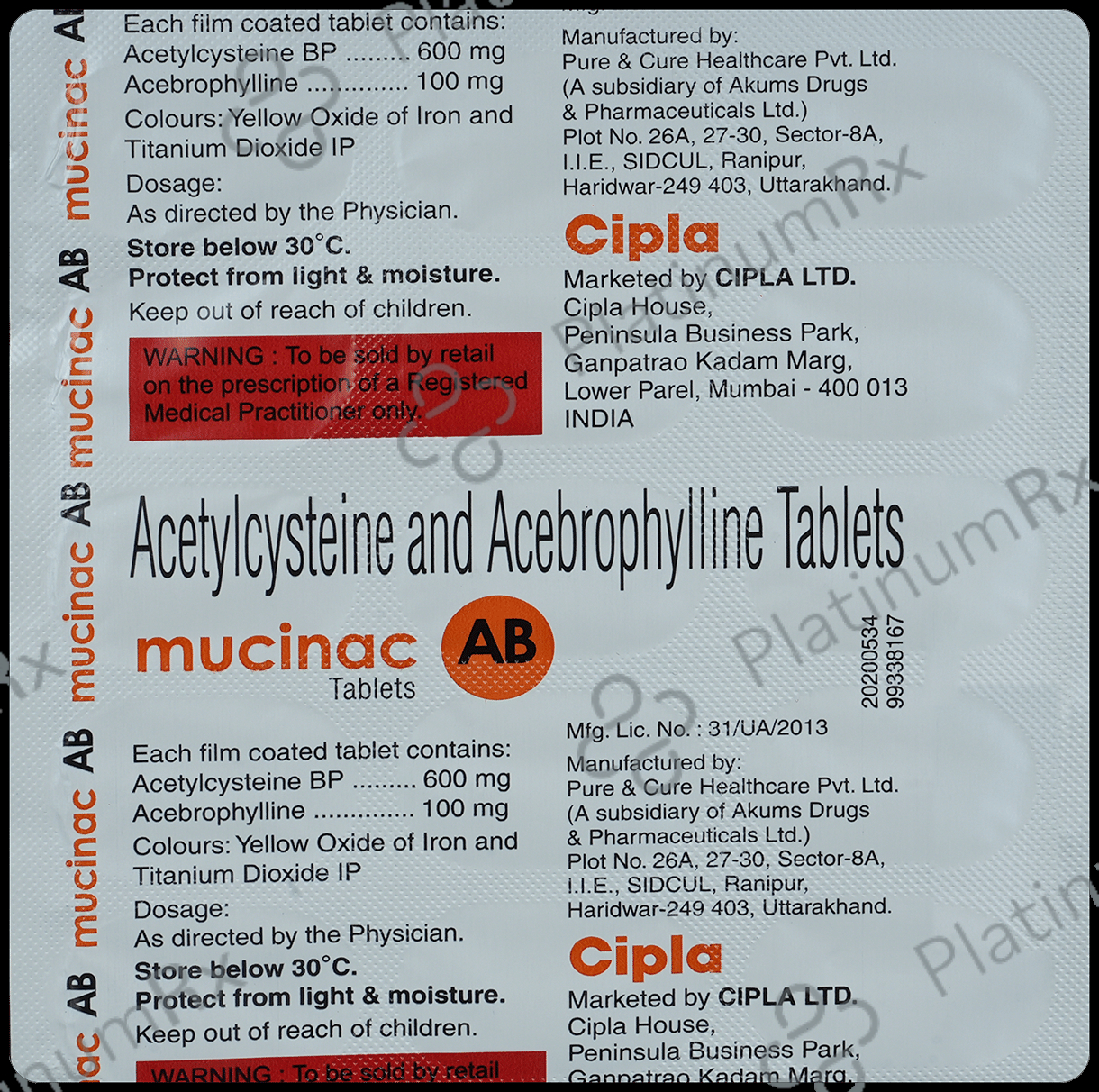 Mucinac AB 100/600mg Tablet 15s