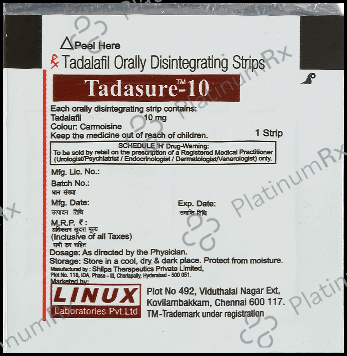 Tadasure 10mg Orally Disintegrating Strip 1s