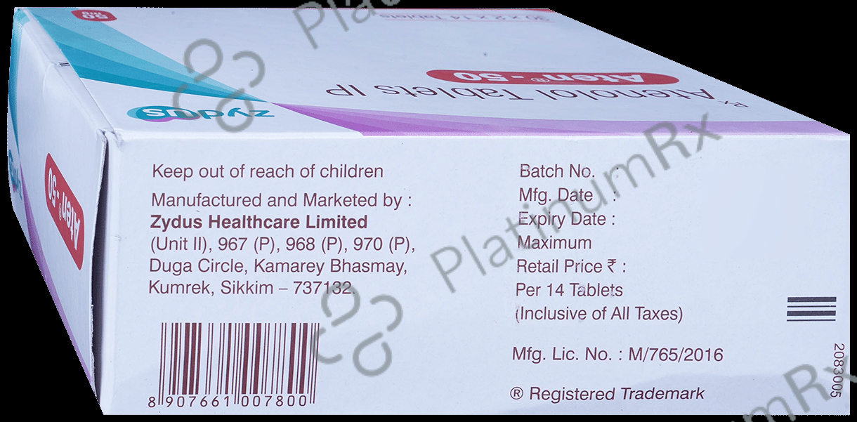 Aten 50mg Tablet 14s